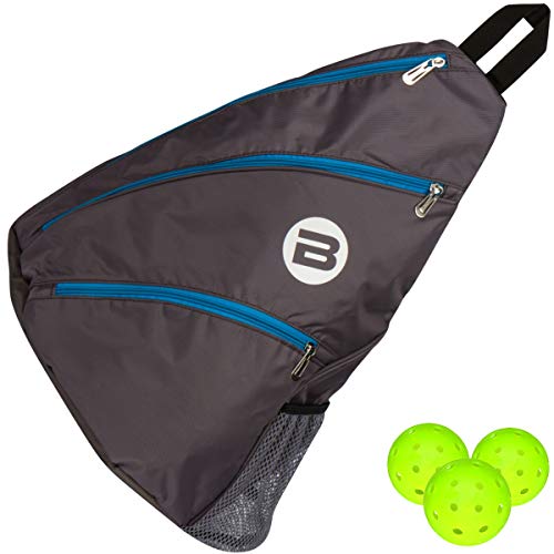 BESTA Bolsa de pickleball de alta calidad. Bolsa acolchada con 3 compartimentos, soporte para botella de agua y correa ajustable que cambia de lado. Capacidad para varias palas, pelotas y mucho más