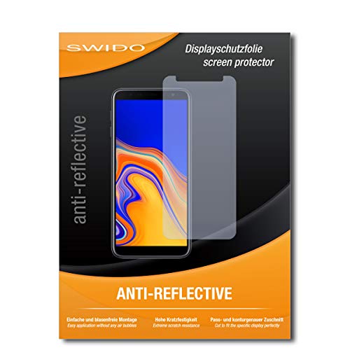 SWIDO® Protector de Pantalla para Samsung Galaxy J6+ [Anti-Reflex], [2 Piezas] Antirreflectante, Mate, Anti-Arañazos, Anti-Huella Dactilar - Película Protectora