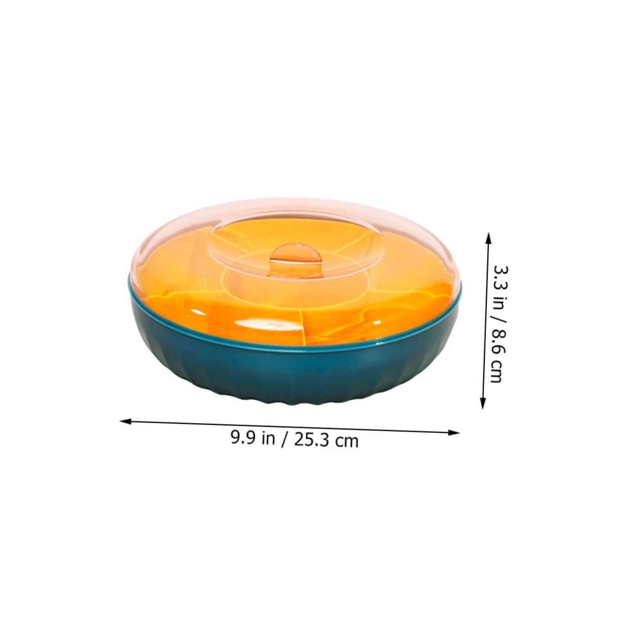 BRIGHTFUFU Divided Fruit and Nut Storage Box Snack Organizer with Multiple Compartments for Candies Dry Fruits and Nuts for Weddings and Celebrations