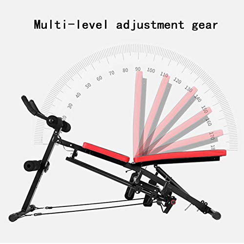 Opvouwbaar Abdominale Trainer, Bench voor Home Gym Training met trekkoord en schuim Roller, Kunnen uitvoeren oefeningen voor de buik, rug spieren. - Image 4