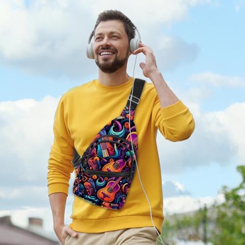 Mochila sling para evitar rebotes al correr con correa ajustable multicolor 6