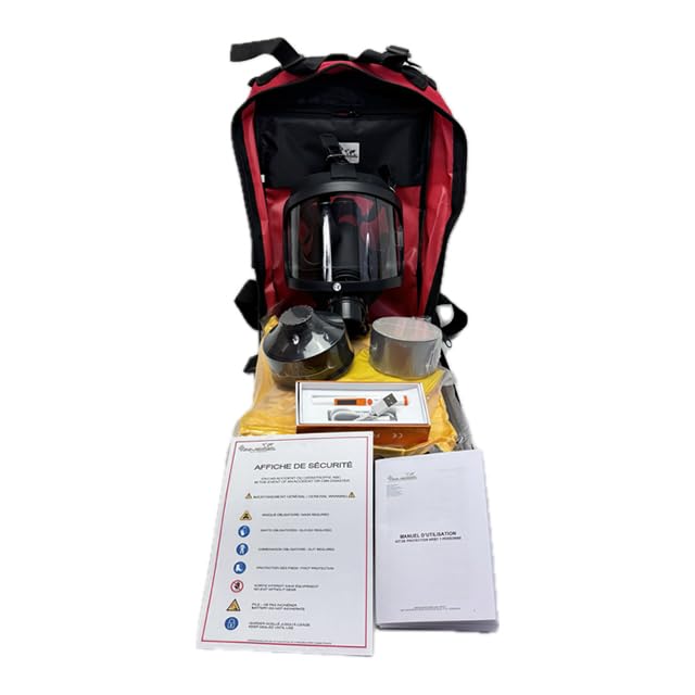 Kit de protección industrial para 2 personas – trabajos químicos, vapores orgánicos, gases ácidos, fumigación, pintura, detección de radiación nuclear con detectores HFS-P3