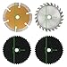 GALAX PRO Saw Blade Set, Pack of 4 Assorted 60T HSS Metal/24T TCT Wood/Diamond 4-1/2-Inch Circular Saw Blade with 3/8