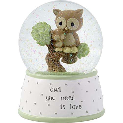 Precious Moments Owl You Need is Love Musical Resin & Glass Snow Globe 183101 WATERBALL One Size Multi