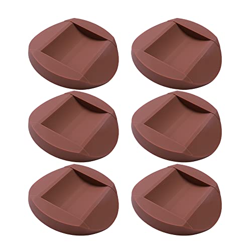 VooGenzek 6 PCS Furniture Caster Cups, Rubber Feet Protector Pads, Floor Protectors Bed Sofa Chair Leg Wheel Anti-Slip Pad