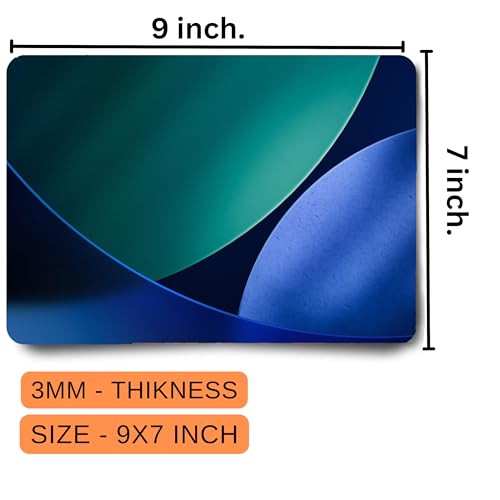 Image of Mouse Pad with Non-Slip Rubber Base, Waterproof & Durable Desk Mat for Gaming, Office & Students | Small Laptop & PC Pad | 23x18cm