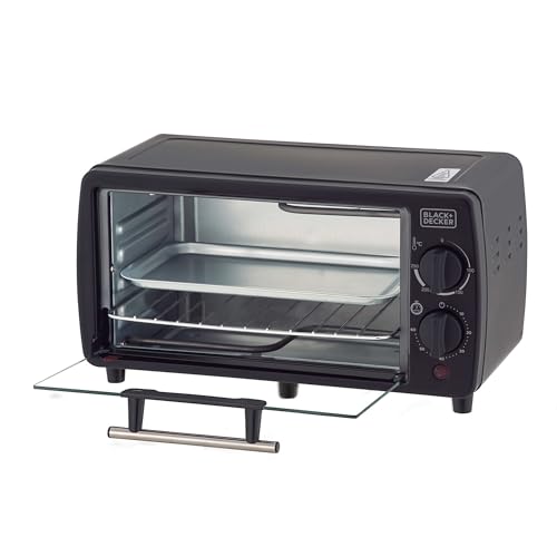 Black Decker Forno Elétrico Pequeno, Assa, Tosta e Grelha, Forninho de Cozinha, Capacidade de 9l, Mo