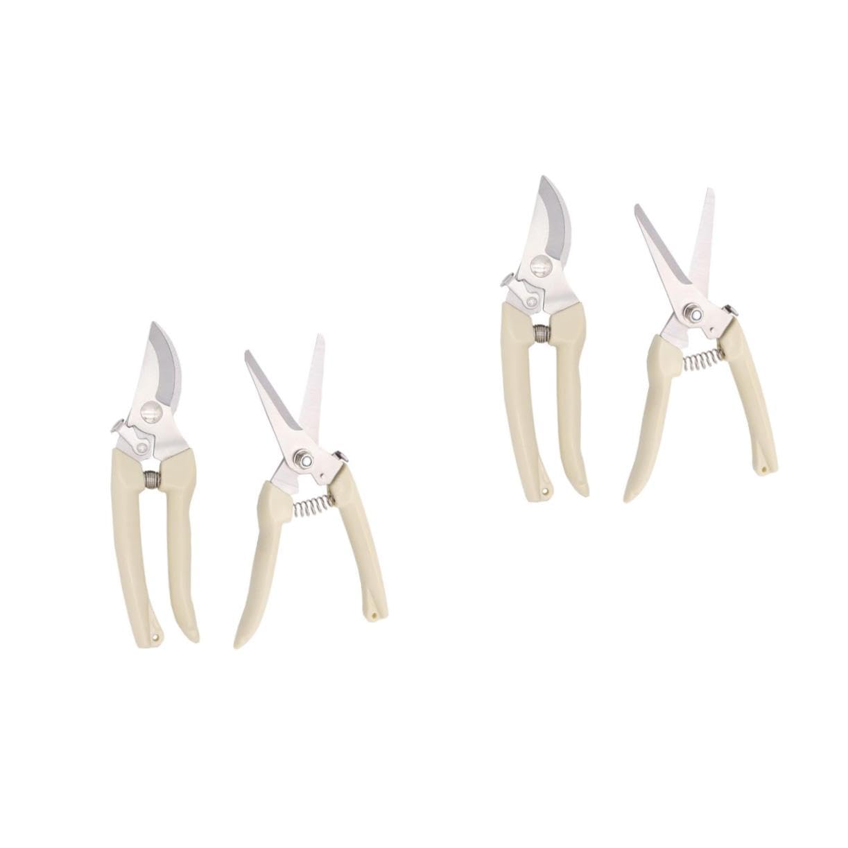 BESTonZON 2 Sätze Gartenschere Handschere Pflanzenschneider Schere Cutter Gartenschneider Werkzeug Clipper Baumschneider Cutter Pflanzenschneider Baumschere Beige Kunststoff 2 Stück * 2