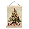 URLLUAE Vintage Christmas Decorchristmas Tree Wall Art Poster Hanger Frame christmas Wall DecorationsChristmas Wall Decor for Home Office 12×16 Inch