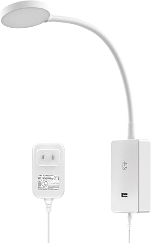 Luz de lectura LED de montaje en pared, lámpara de montaje en pared para interiores, lámpara negra de control táctil con salida USB de 5 V 2 A,