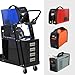 Welding Cart with Drawers, Welder Cart on Wheels with Swivel Casters & Safety Chains, Large Capacity Heavy Duty Welding Cart for TIG MIG Welder and Plasma Cutter, Black