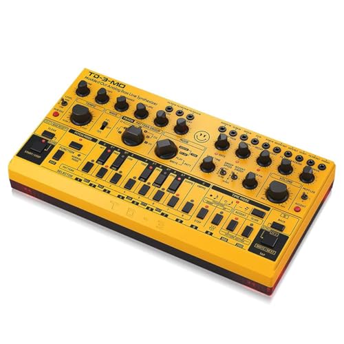 Behringer TD-3-MO-AM Desktop Synthesizer – “Modded Out” Analog Bass Line Synthesizer (Amber Color) – for Synthesizer Musicians