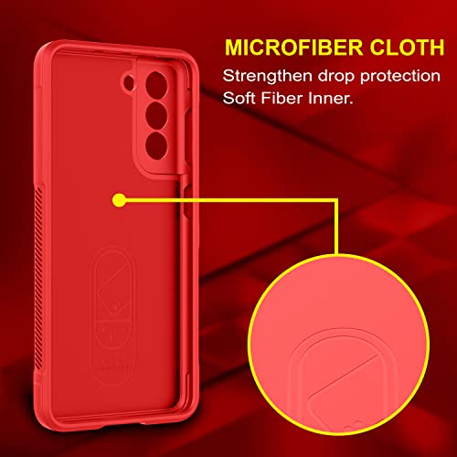 Image of Amazon Brand - Solimo Mobile Cover for Samsung Galaxy S21 Plus 5G (Silicon Red)