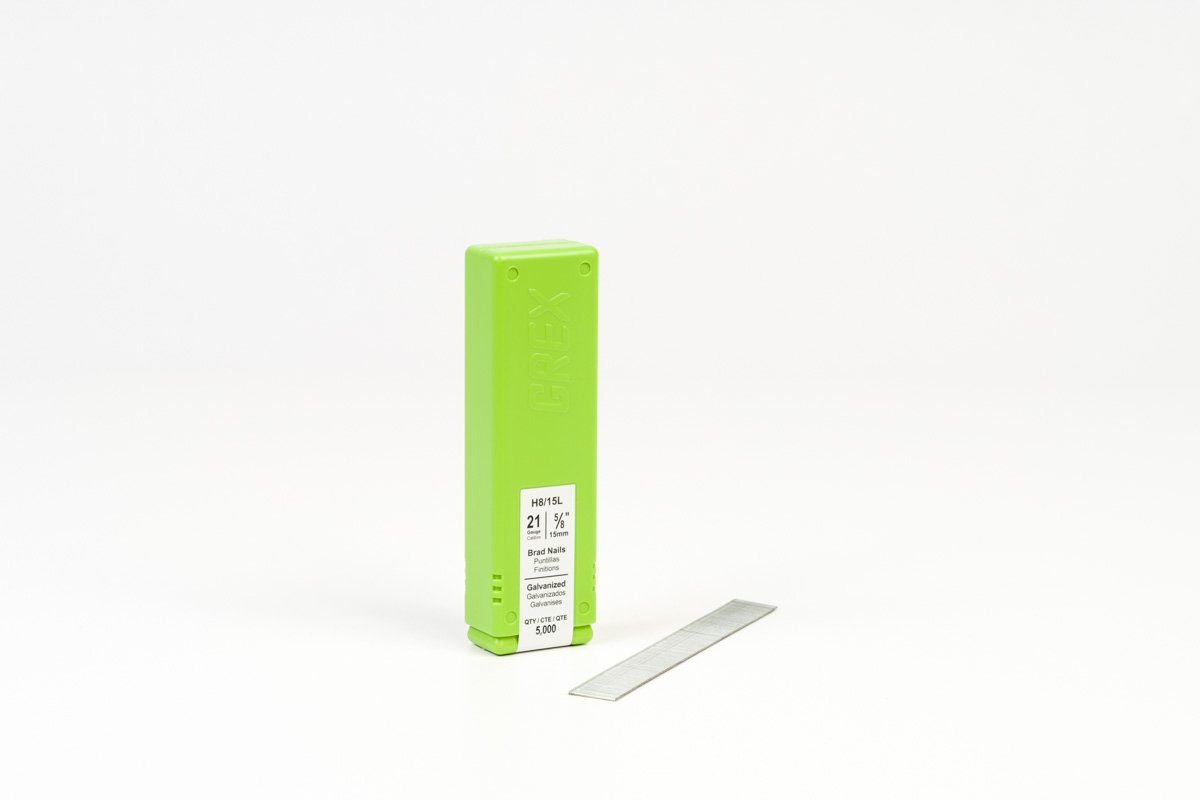 Grex Power Tools H8/15L 21 Gauge 5/8" Length Galvanized Brad Nails (5,000per Box)