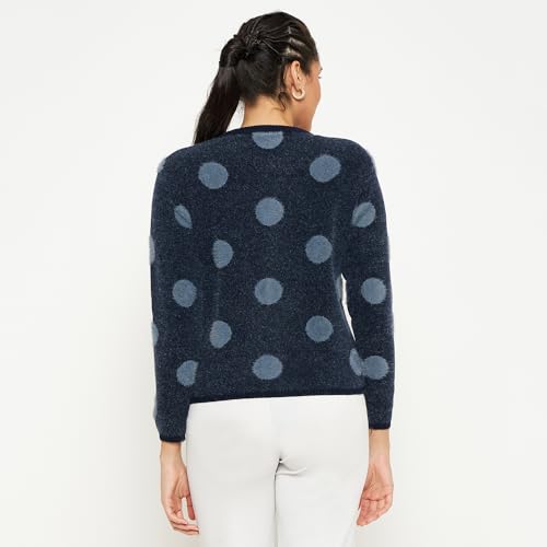 Image of Duke Stardust Women Full Sleeve Zipper Cardigan (SDS1005R D.Navy L)