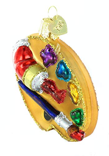 Old World Christmas Artist's Palette Glass Blown Ornament for...