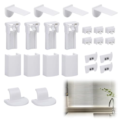 24-Stück Plissee Klemmen, Klemmträger Plissee,Pleated Clamp Support,Plissee Ersatzteileplissee,Plissee Halterung,Plissee Zum Kleben,Jalousien Fenster Ohne Bohren für Befestigung Vorhang Faltrollos 24-Stück Plissee Klemmen, Klemmträger Plissee,Pleated Clamp Support,Plissee Ersatzteileplissee,Plissee Halterung,Plissee Zum Kleben,Jalousien Fenster Ohne Bohren für Befestigung Vorhang Faltrollos
