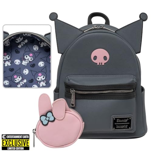 Image of Loungefly Sanrio Kuromi and My Melody Best Friends Forever Exclusive Mini-Backpack with Coin Purse