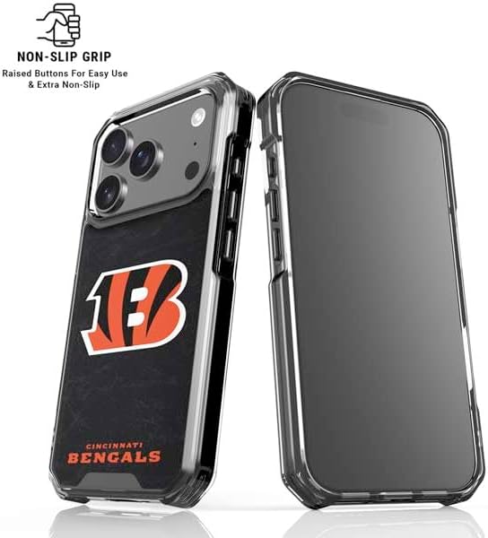 Skinit Phone Case Compatible with MagSafe iPhone 17 Pro Max - Officially Licensed NFL Cincinnati Bengals - Distressed Design