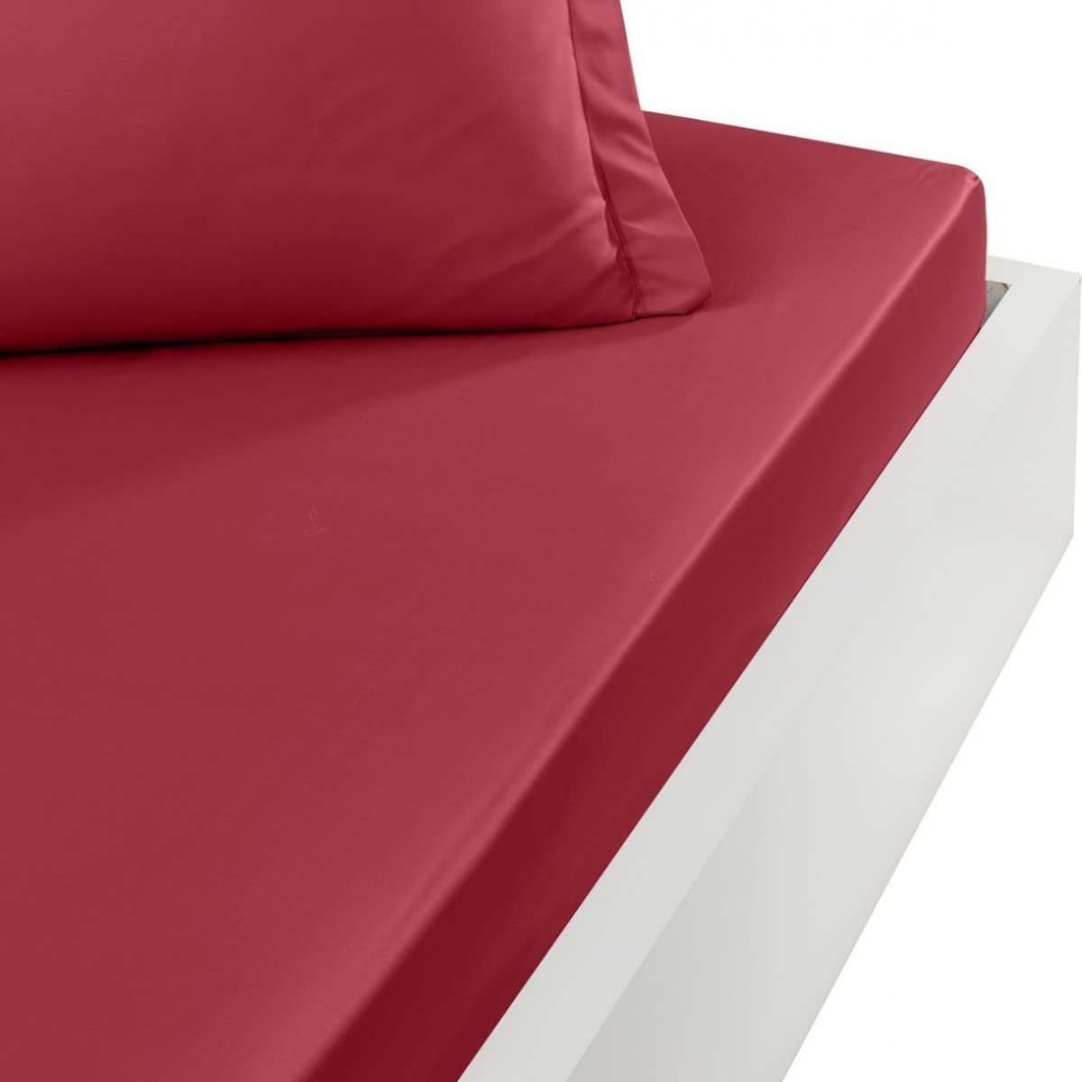 Sensei Maison Soft Percale Fitted Sheet 30 cm Soft Percale 80 x 200 cm Cardinal, 80x200 cm