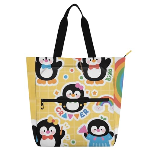Sac fourre-tout léger pingouin enfants femmes sac école plage