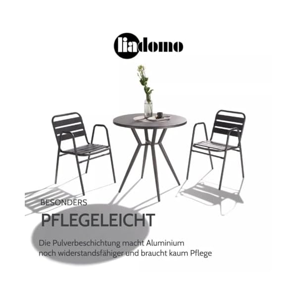 Bistro-Set Lesina Aluminium Anthrazit