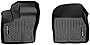 MAXLINER Floor Mats 1st Row Liner Set Black for 2014-2021 Transit Connect with Carpet Flooring (Short and Long Wheelbase)