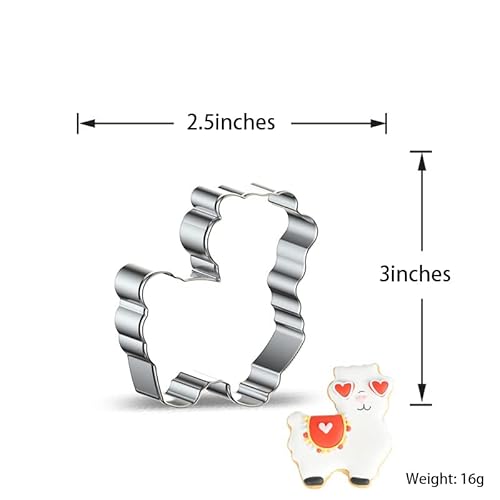 Alpaca 4-Piece Combination Cookie Fruit Knife, Take Love Alpaca + Miss Alpaca + Love Alpaca + Twisted Alpaca, Suitable For Fruit, Pastry, Sandwiches, Children's Parties And Other Activities #TOP2