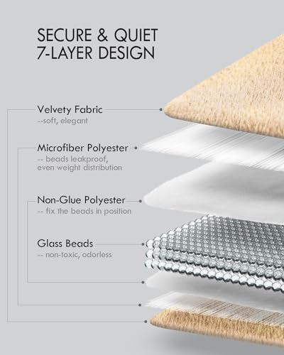 Image of Kaisa Weighted Lap Blanket 7 lbs 41 inch x 53 inch, Cozy Luxury Crystal Velvet Small Weighted Blanket for Adults, Portable Travel Weighted Blanket for Relaxation, All-Season Blanket, Machine Washable, Khaki