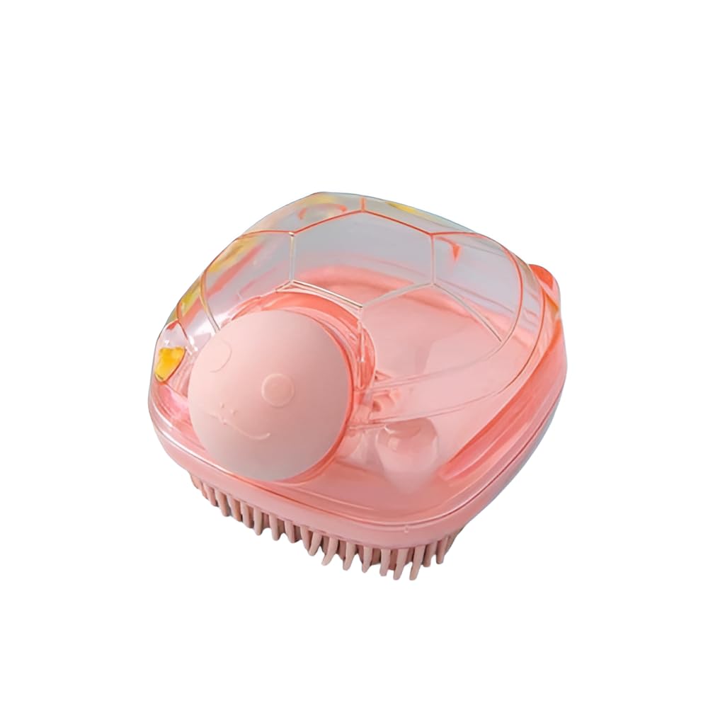 TRIDEX Baby Shampoo Brush with Soap Dispenser Pack of 1 | Soft Silicone Scalp Massager for Newborn Infant Toddler | Cradle Cap Remover | Gentle Hair Wash Scrubber | Tear Free Bath Brush (Transparent, 1)-image-37