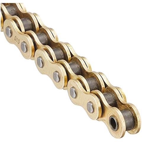 DID 520ERVT-120 Gold High Performance 120-Link X-Ring Chain with Connecting Link Cover