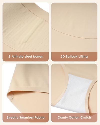 LEVAO Women Tummy Control Panties High Waist Seamless Underwear Full Coverage Brief No Show Postpartum Panties S-XXL4