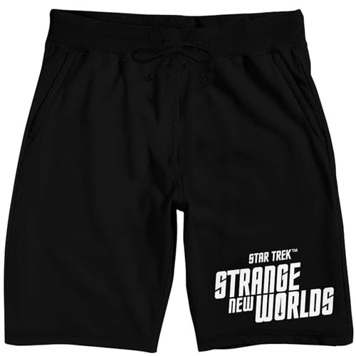 Star Trek Strange New Worlds Logo Men's Black Sleep Pajama Shorts