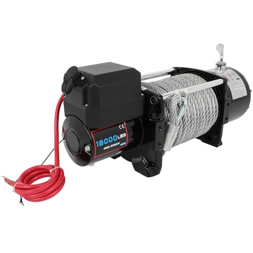 Winche eléctrico SCITOO 18000lbs 12V con cable de acero miniatura 4