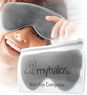 MyHalos® Microwave Activated Moist Heat Eye Compress for Dry Eyes and Stye Treatment - Heated Eye Mask for Dry Eyes -Our Dry Eye Therapy Mask Relives Blepharitis & Pink Eye -Warm Compress for Eyes