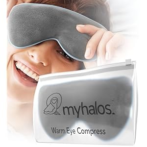 MyHalos Antifaz Ojos Secos – Compresa Cálida para Ojos para Microondas – Antifaz Blefaritis y Orzuelos – Antifaz Calor Ojos Incluye Correa Ajustable y Funda