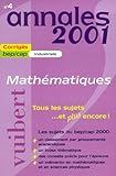  Annales 2001, mathématiques industriels, BEP-CAP, numéro 4, corrigés