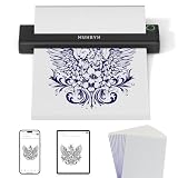 MUNBYN Tattoo Stencil Printer ITP05, Wireless Thermal Tattoo Printers with 10 Transfer Papers, Compatible with Android and iOS Phone/Tablet & PC, Tattoo Printer for Tattoos Artists & Beginners (Black)
