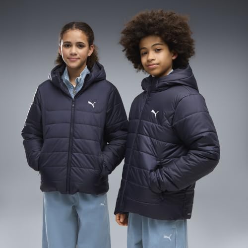 PUMA Jugendliche Essentials Wattierte Kapuzenjacke 128, New Navy Blue – Ansicht 2