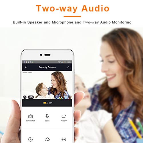 câmera de segurança sem fio Câmera de vigilância doméstica de 2 MP com bateria recarregável 2.4G WiF