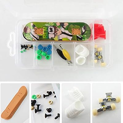 RemeeHi DIY Fingerboard with Nuts Trucks Tool Kit Basic Bearing Wheels Packaged in Box