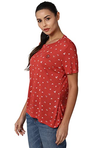Image of Van Heusen Women's Cotton Graphic Regular Fit T-Shirt