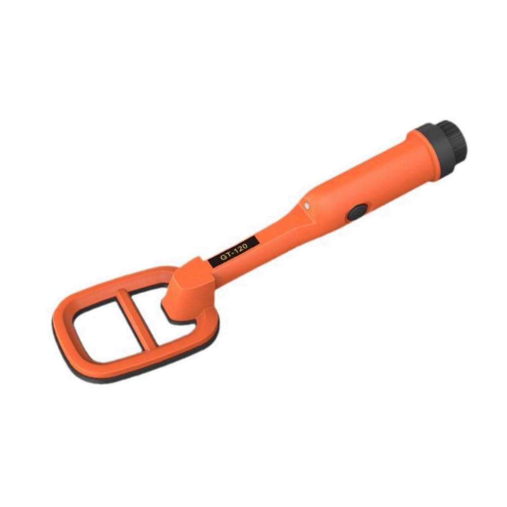 Fuhjythy GT120 Handheld Diving Metal Detector Pinpointer Pointer Probe Waterproof Metal Pinpointing 4.2Inch Search Coil Orange