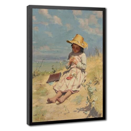 Impression sur toile Paul Peel The Young Botanist cadre a suspendre deco salon 61x91 cm