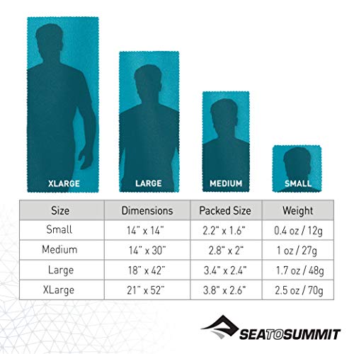 Toalha de Microfibra Airlite Towel 2019 Sea to Summit - Tamanho XL Cor:Azul