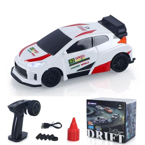 Image of US in Stock, 1 /43 High Speed RC Racing Car Radio Controlled Drift Vehicle 4WD RTR Mini Model Toy 2.4G Radio Battery Gifts Hobby Grade Model for Ages 14+