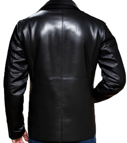 Casual Leather Blazer For Men - Genuine Lambskin Mens Real Leather Jacket Coat4
