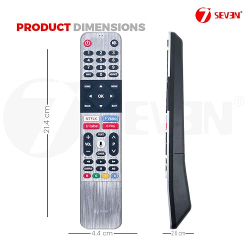 Image of 7SEVEN Compatible SKYWORTH TV Remote Control with Google Assistant, Bluetooth Voice Command skyworth Remote Android tv with Netflix Prime Video YouTube and Google Play hot Keys. Pairing Must!