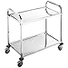 BPT YKR-L2 - Carrello da cucina in acciaio INOX, con 2 ripiani, carrello a rotelle, mense, cucine per hotel