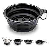 Ezcora Foldable Silicone Shaving Bowl with Carabiner, Portable Shave Mug for Men, Quick-Lather Shaving Cream & Soap Bowl, Lightweight Collapsible Design with Non-Slip Base